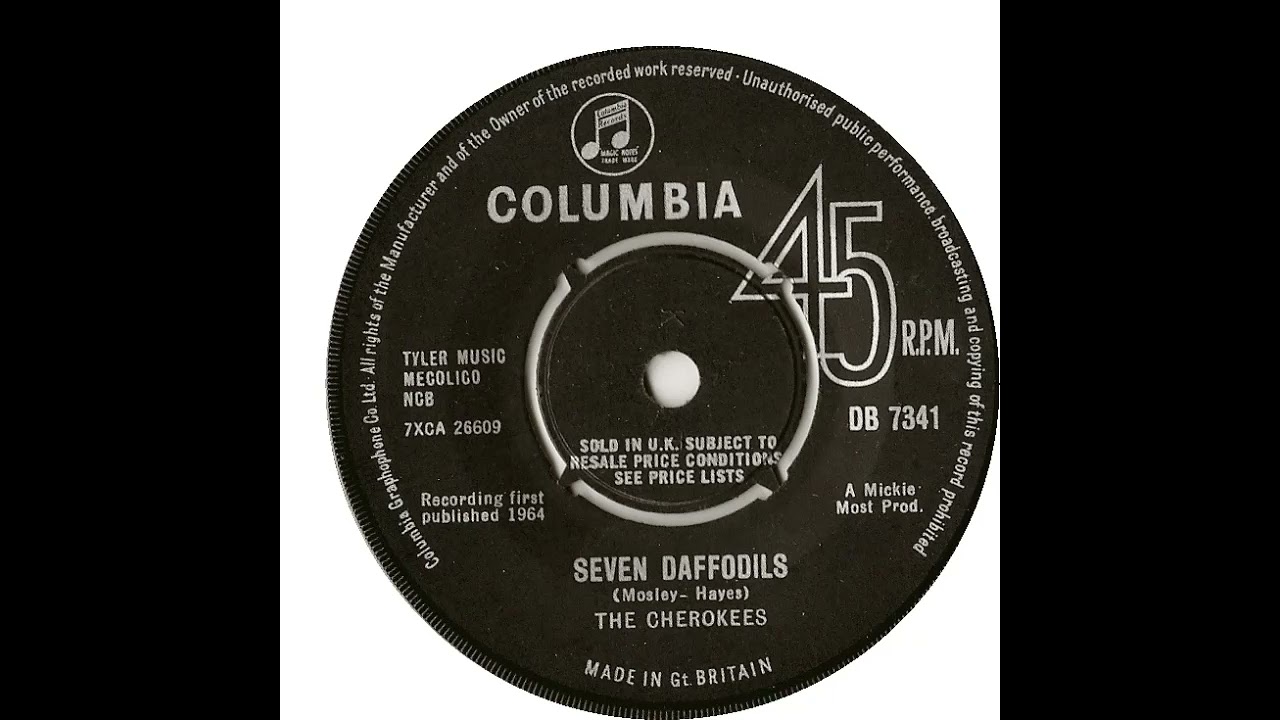 UK New Entry 1964 (193) The Cherokees - Seven Daffodils