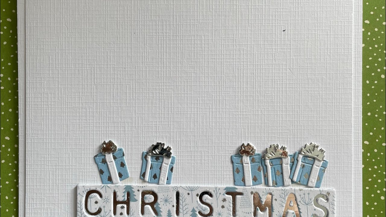 Clean and Simple Christmas presents Card - with Gummiapan and Text[ures]