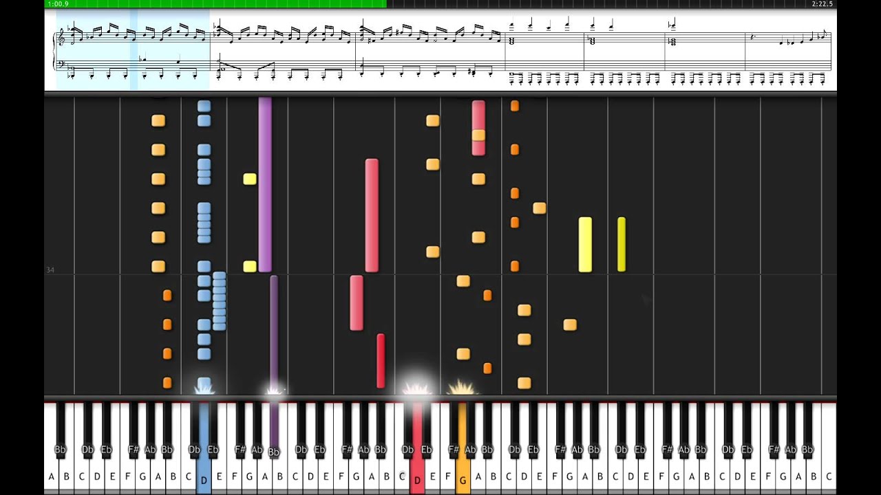 New Super Mario Bros. Wii Castle Theme on Synthesia