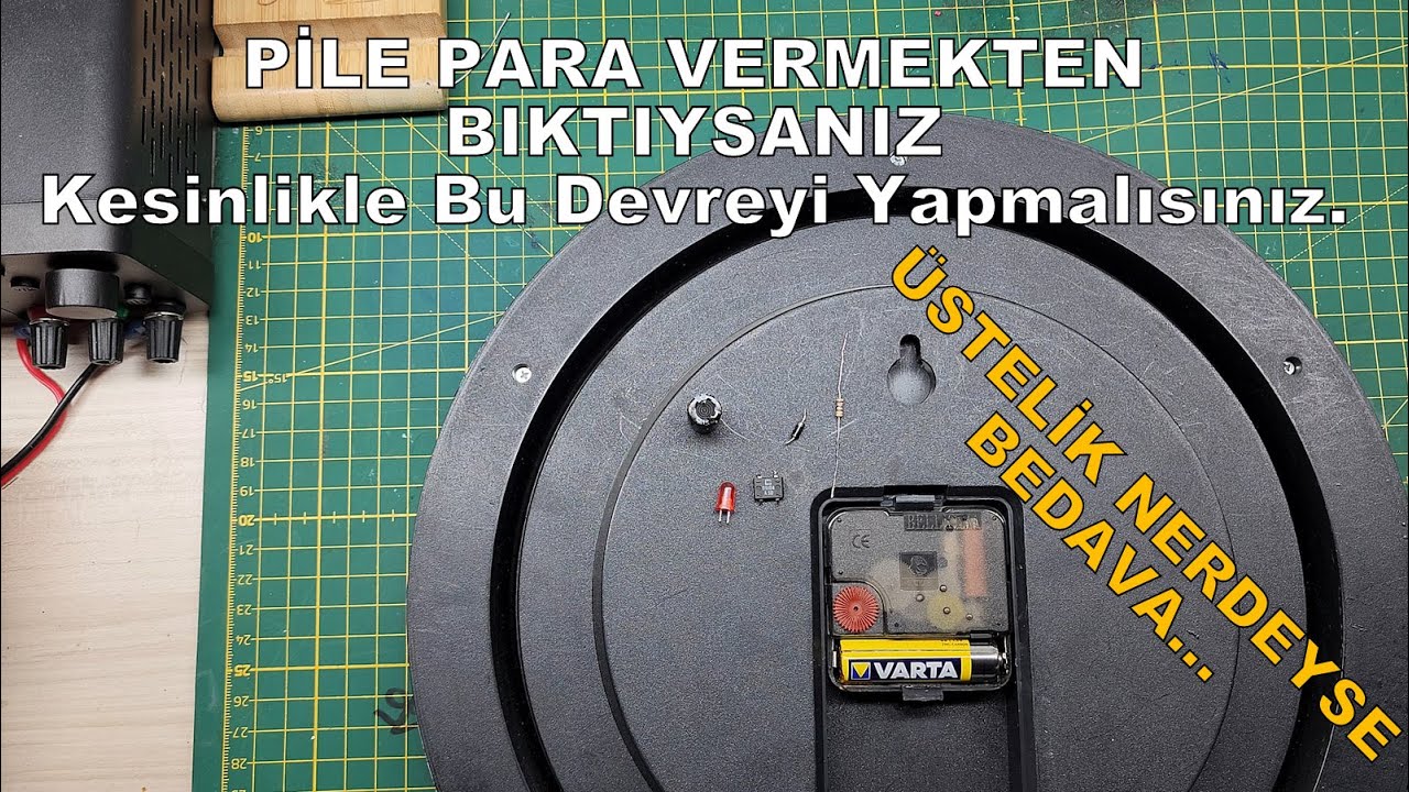 Pile Para Vermekten Bıktıysanız Kesinlikle Bu Devreyi Yapmalısınız. ÜSTELİK BEDAVA SAYILIR...