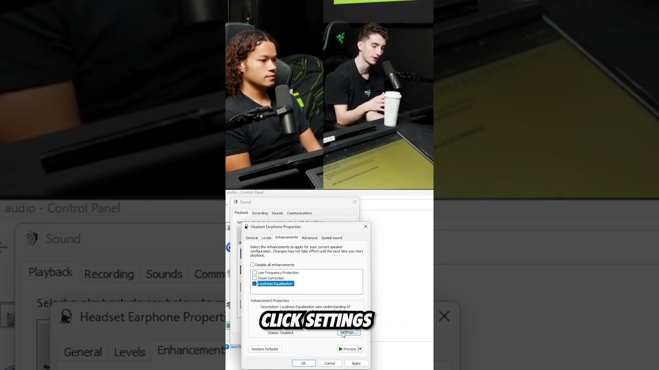 OPTIC REVEAL NEW SOUND EQ SETTING