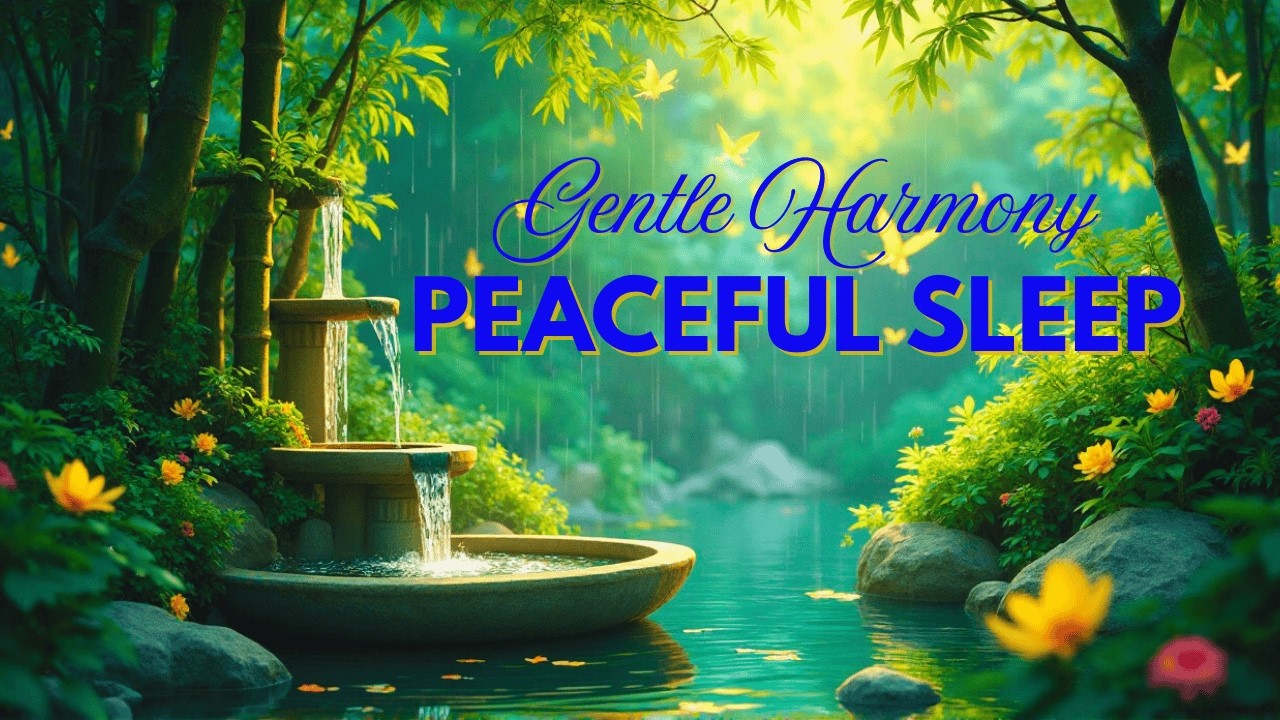 Beautiful Piano Music with Flowing Water and Rain | Sleep, Calm, Relaxation