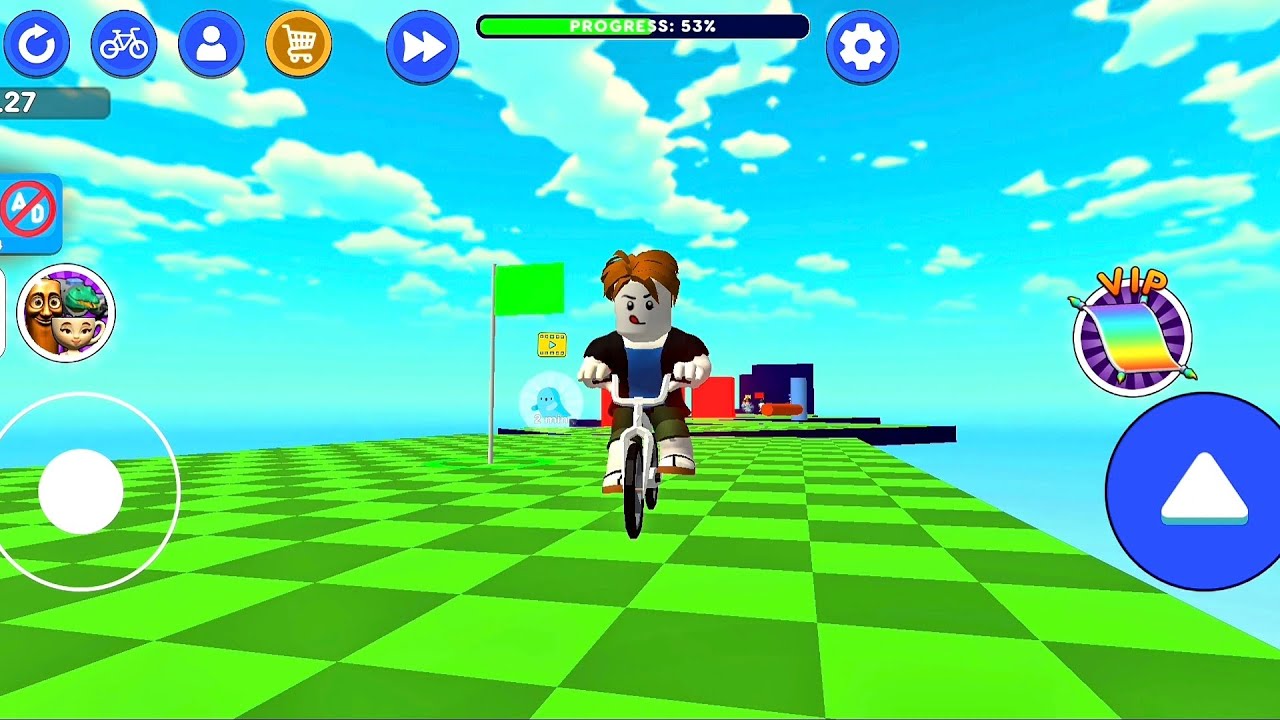 Obby On One Bike 🚴‍♂️ On Floating Sky Roads ☁️ – The Craziest Balance Challenge Ever 😱