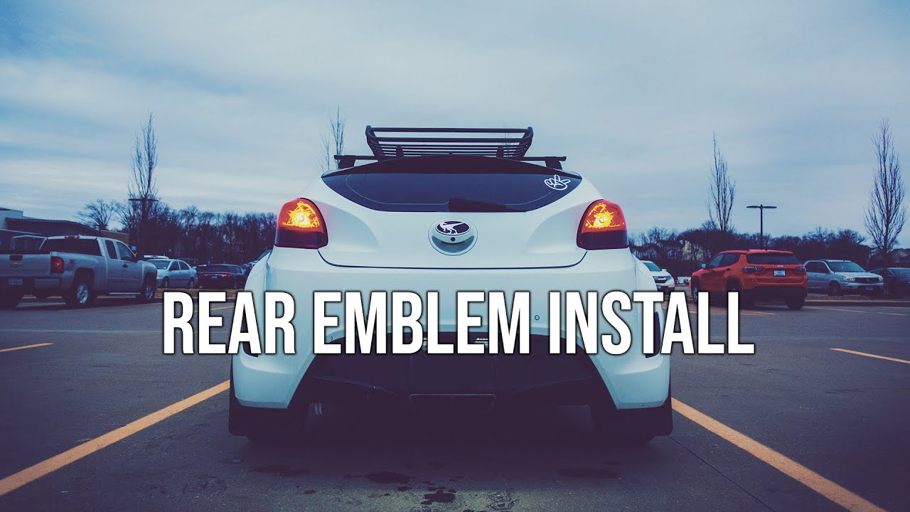 Installing a rear velociraptor emblem on my Veloster | #RaptorWagon | RandyR.net