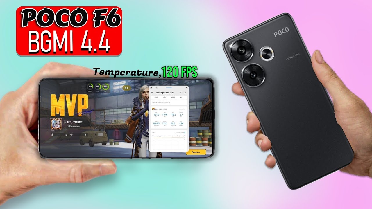 Poco F6 BGMI 4.4 120 FPS Test - Handcam