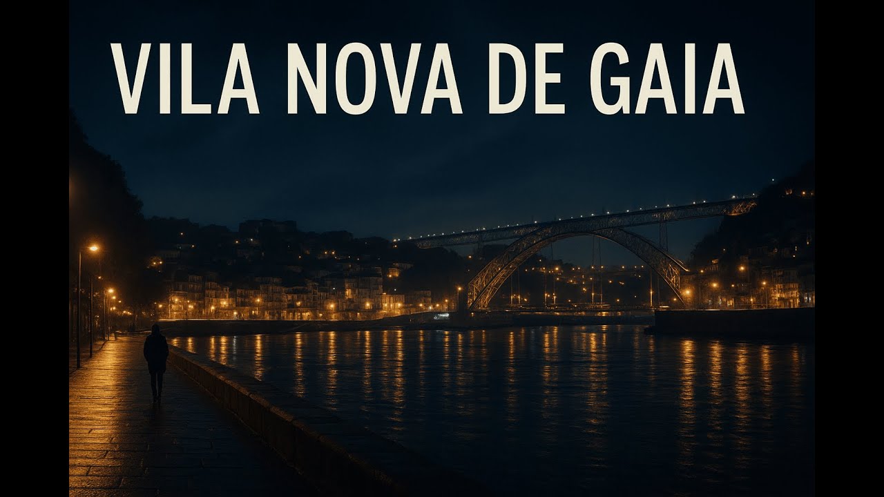 🌙 Night Walk in Vila Nova de Gaia | Douro River Walk at Night | Portugal 4K Atmosphere Walk