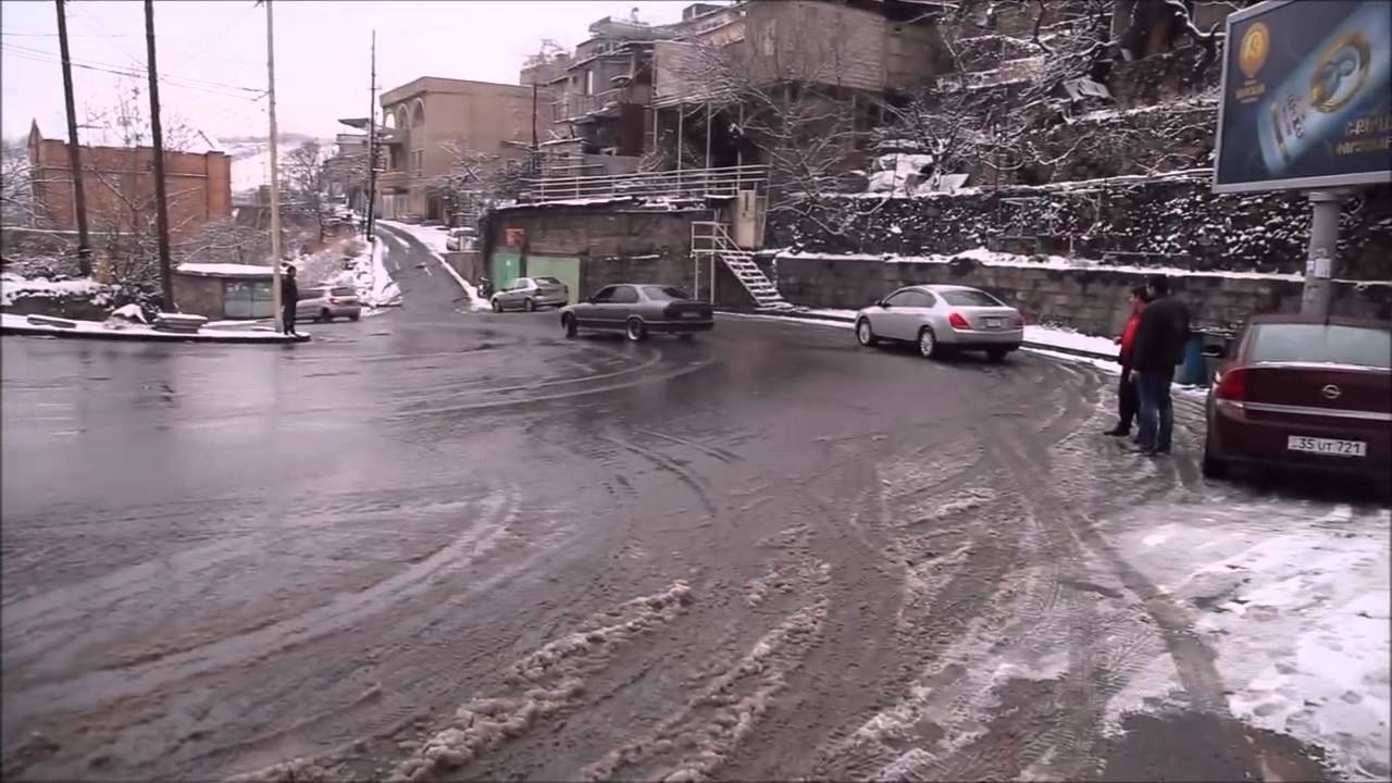 Yerevan Armenia street BMW Drift