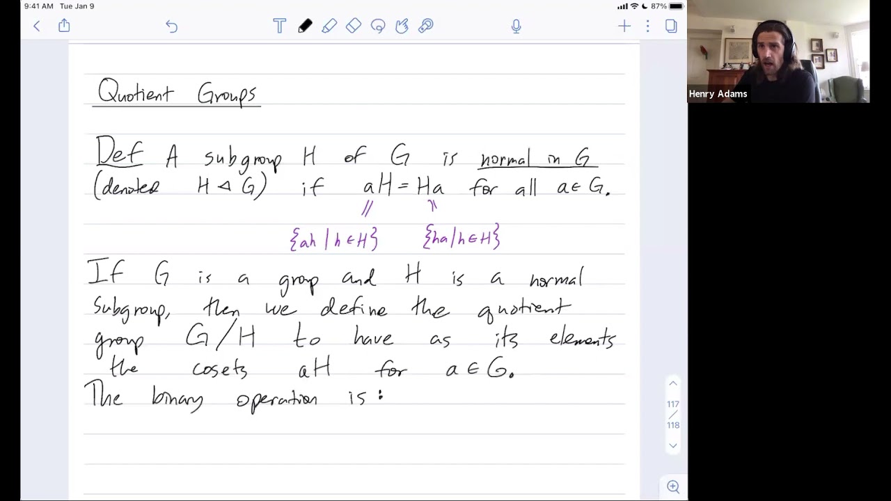 Abstract Algebra 60: Quotient groups