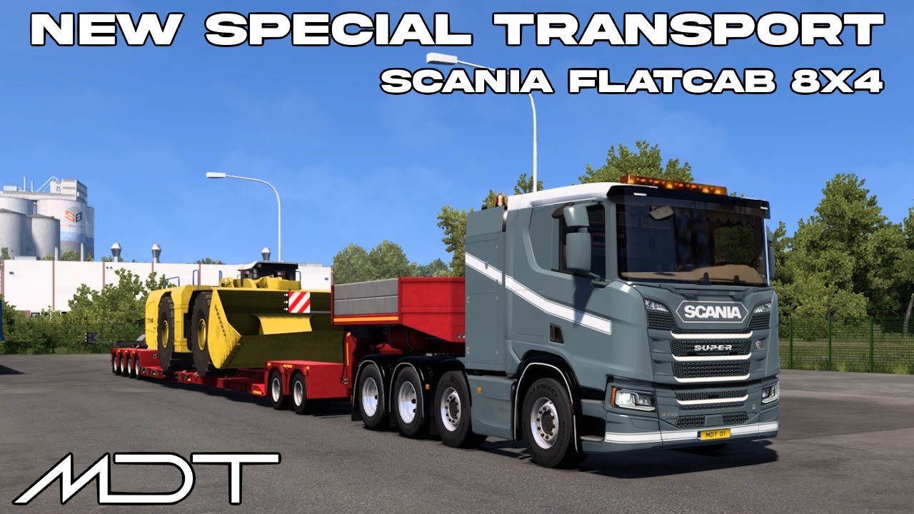 MDT | SCANIA R FLATCAB 8X4 | NEW SPECIAL TRANSPORT DLC | ETS2
