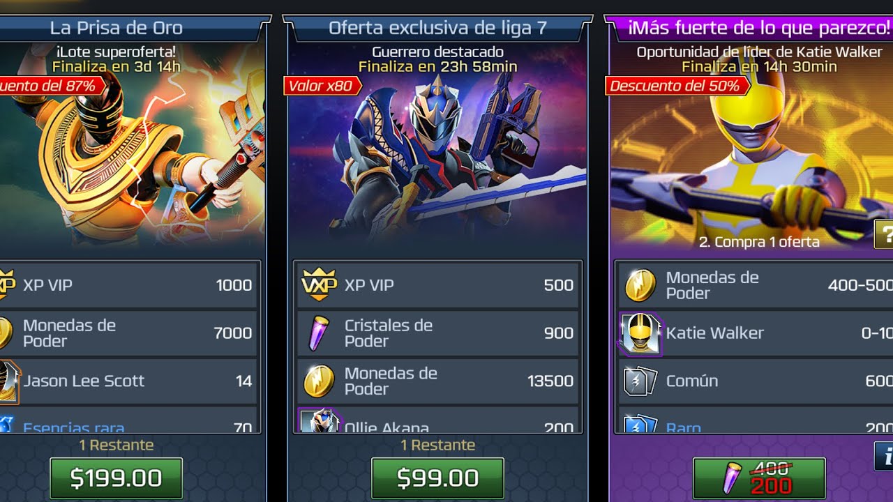 Compro Ollie Akana y paso esto 🥹 power Rangers Legacy Wars 
