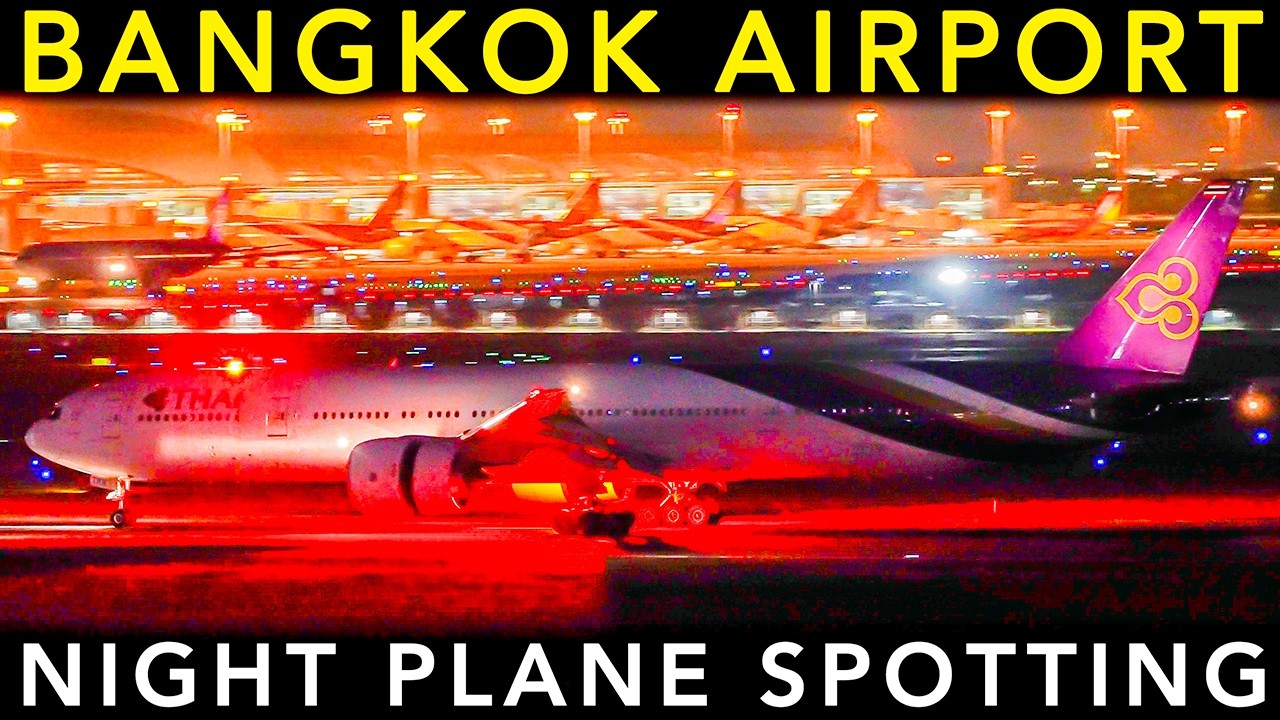 ✈️ 20 LATE NIGHT TAKEOFFS & LANDINGS 🇹🇭 Bangkok Suvarnabhumi Airport Plane Spotting [BKK/VTBS]