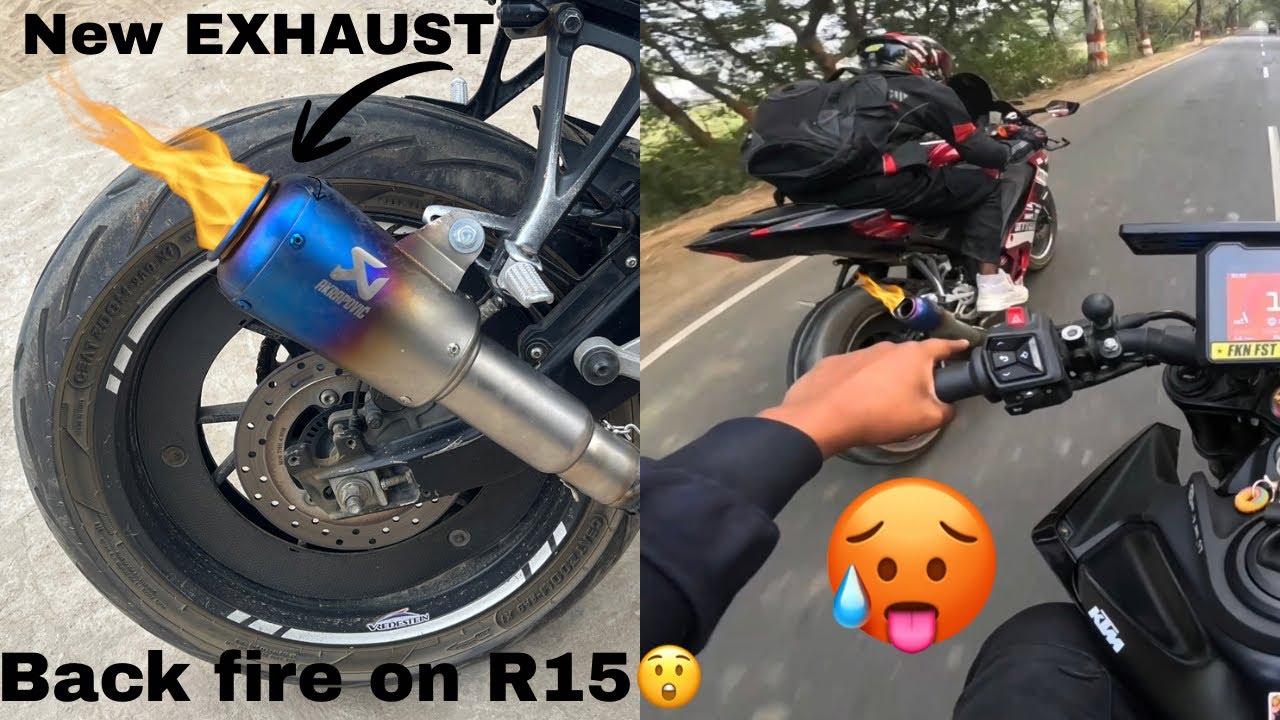 New exhaust on R15………. 🥵crazy reaction …………..😈