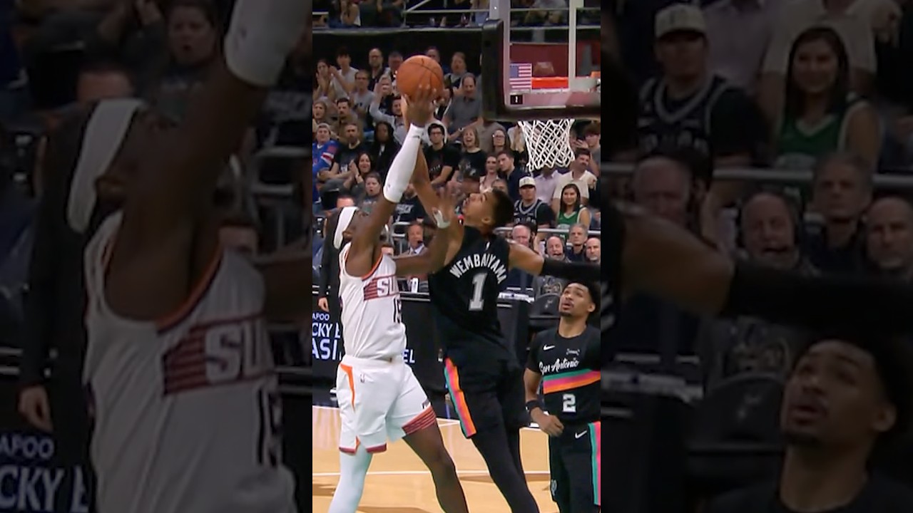 DOUBLE BLOCK 😱🚫 #nba #spurs #wemby #victorwembanyama 📺 KENS5
