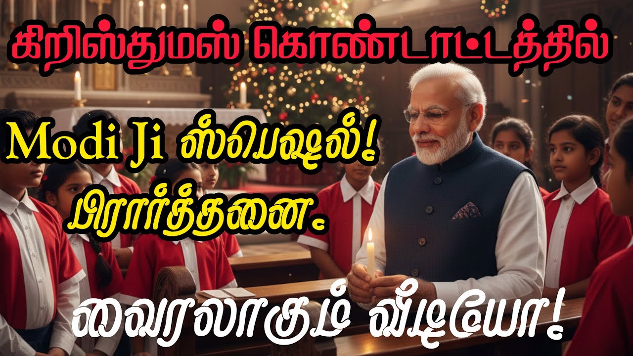 சர்ச்சில் மோடி ஜி! 🎄 கிறிஸ்துமஸ் தினத்தில் உருக்கமான பிரார்த்தனை! | நெகிழ்ச்சியான தருணங்கள்! #PMModi