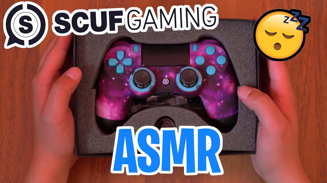 ASMR Gaming 😴 Scuf Gaming Controller Unboxing 4K Review 🎮🎧 PS4 Controller Sounds + Whispering 💤