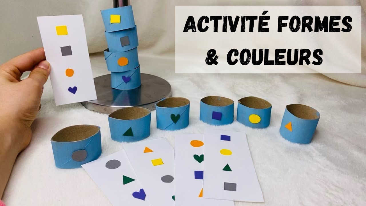 Jeu motricité fine pour apprendre les formes et les couleurs ! Jeu facile crèche ou maternelle
