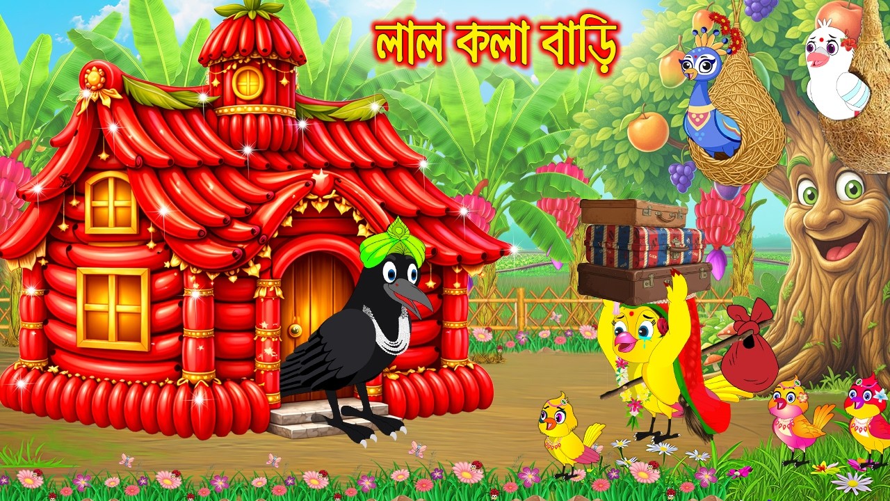 লাল কলা বাড়ি | Lal Kola Bari | Bangla Cartoon | Rupkothar golpo | Tuni Pakhir Golpo | Pakhir Golpo