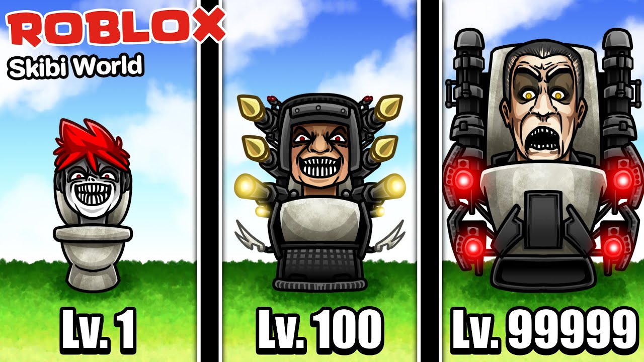 Roblox : Skibi World 🚽 จากเจ้าหัวส้วมกระจอกๆ แปลงร่างเป็น หัวส้วม LV.99999 !!!