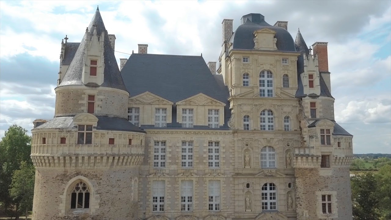 Ch&acirc;teau de Brissac in Brissac-Quinc&eacute; France  2K (DJI MAVIC PRO DRONE) for Instagram