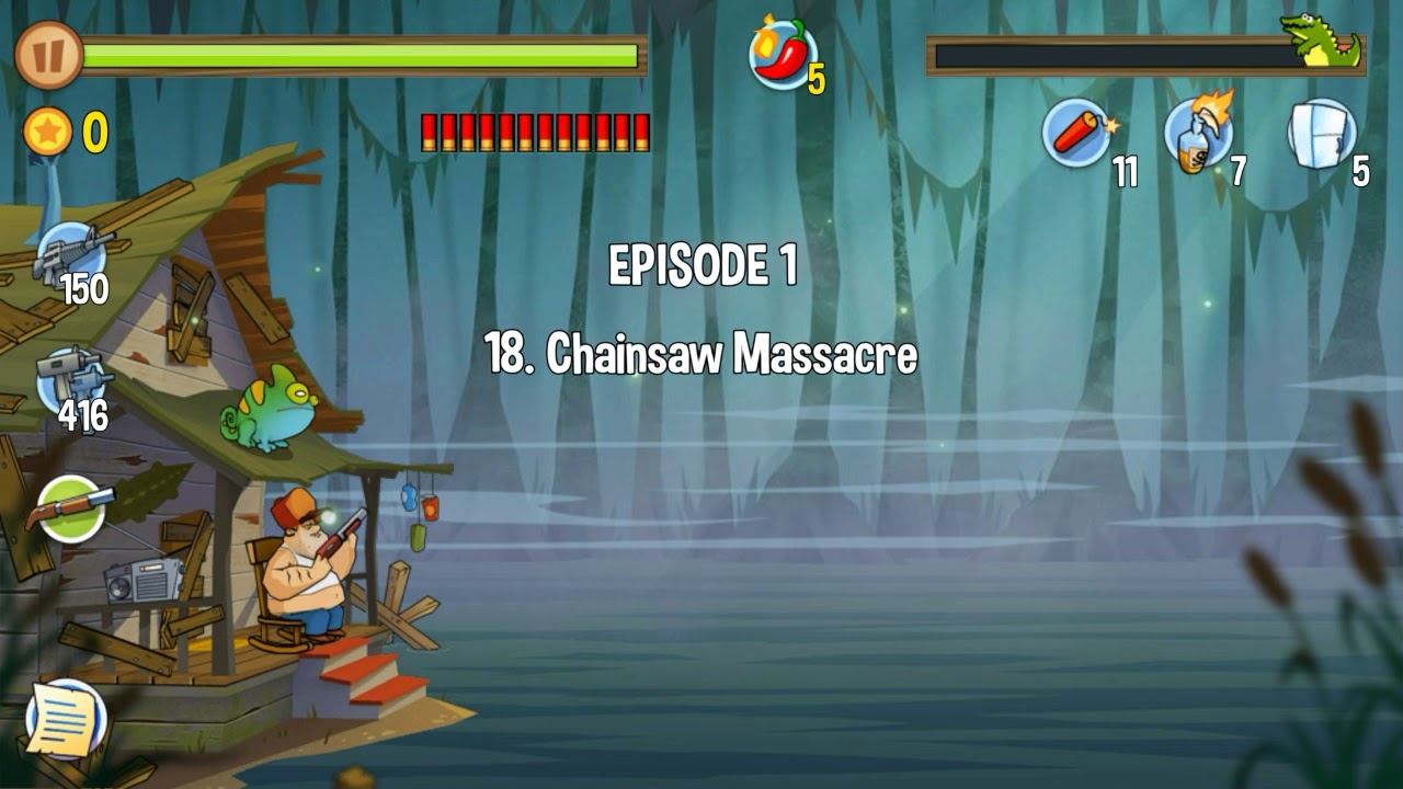 Swamp Attack -Chainsaw Massacre. Episode 1. Level 18. Android Gameplay Boss