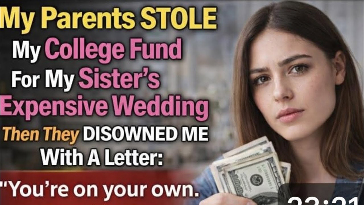 My Parents STOLE My College Fund for My Sister’s Wedding—Then Disowned Me With a Letter