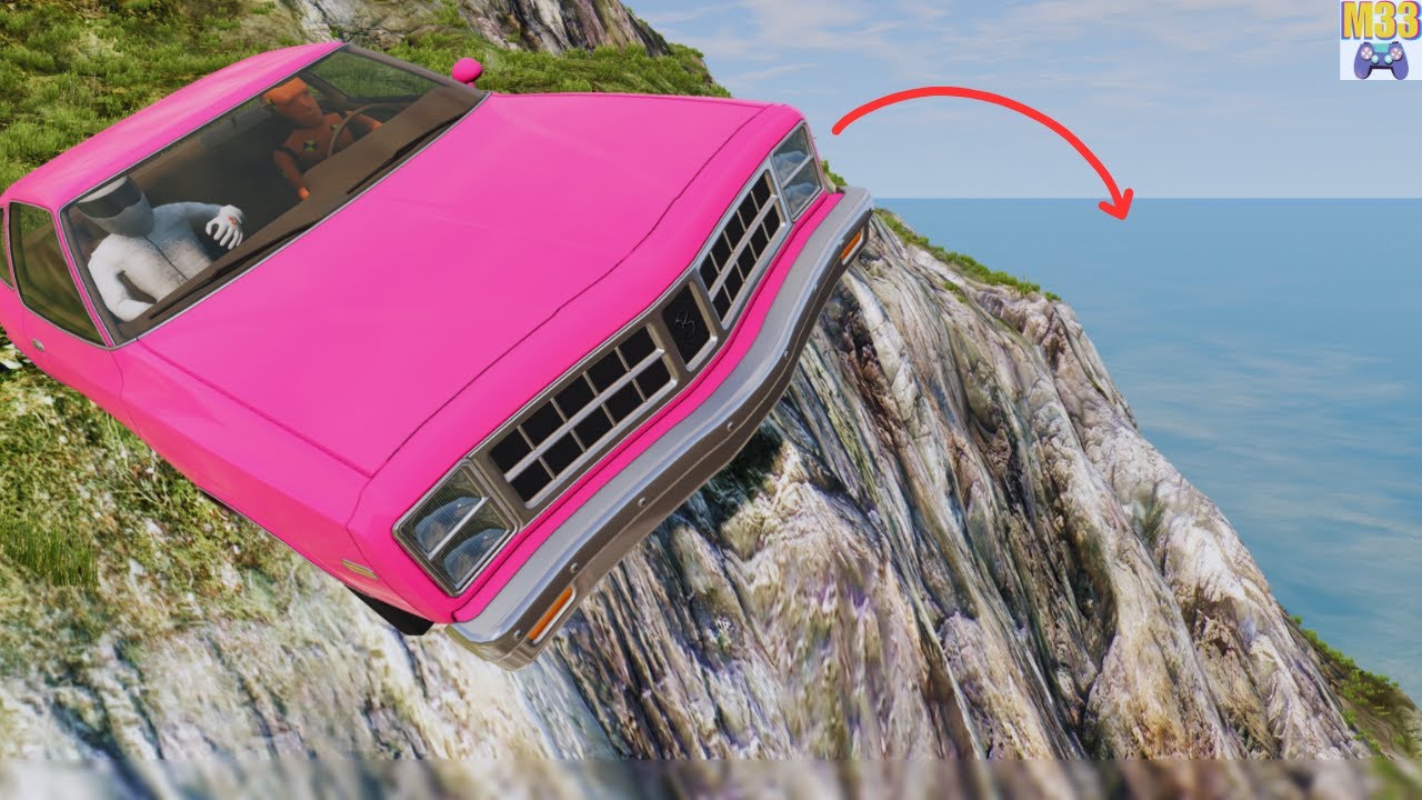 Cars vs Cliff Drops #4   BeamNG DRIVE | m33 gaming