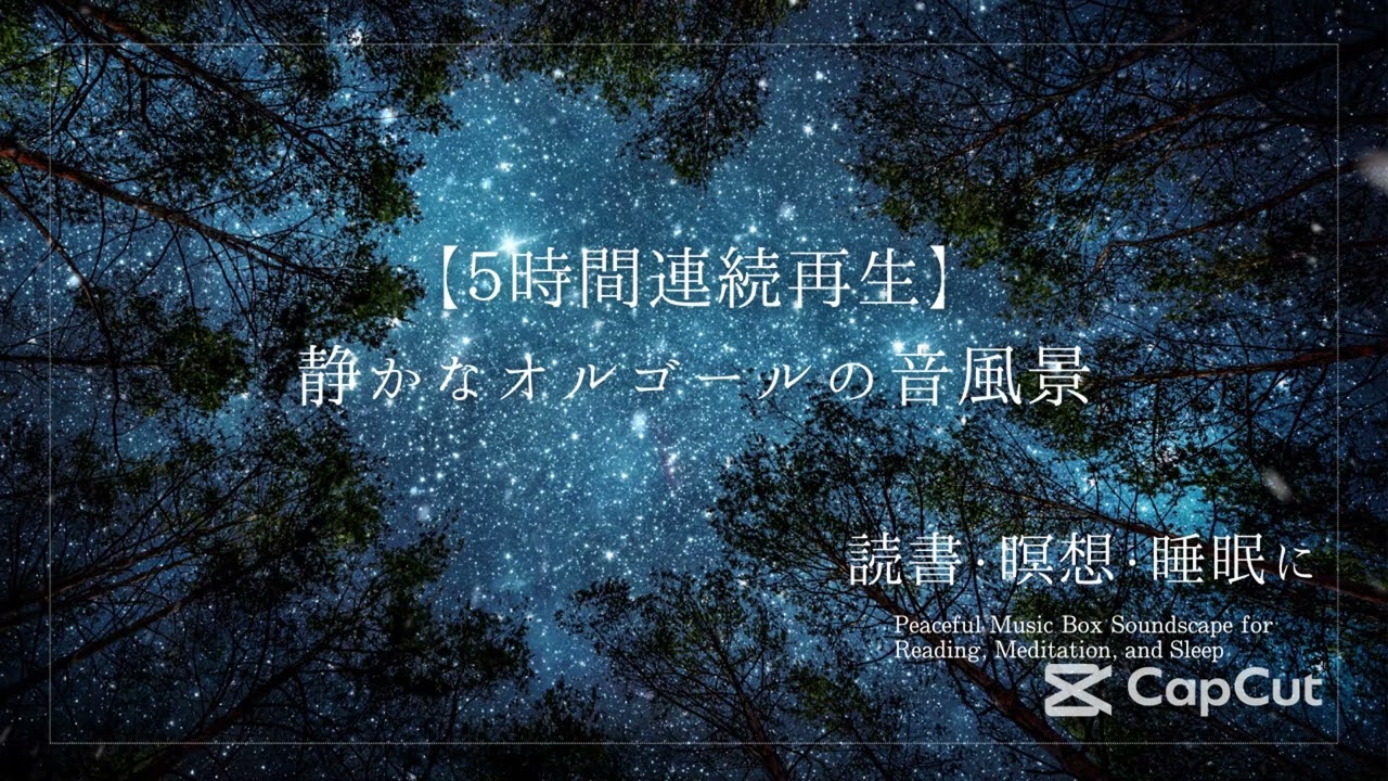 【5時間連続再生】読書・瞑想・睡眠に｜静かなオルゴールの音風景