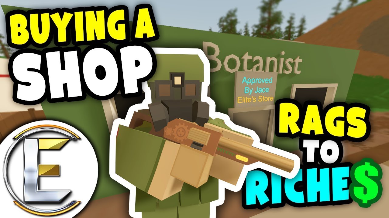 BUYING A SHOP | Unturned Rags to Riches - Making a gun store and growing berries (Roleplay) #6