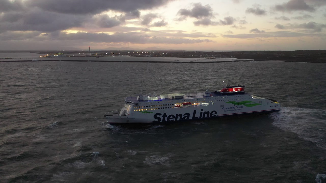 She's here!  Stena Estrid arrives at Holyhead for the first time