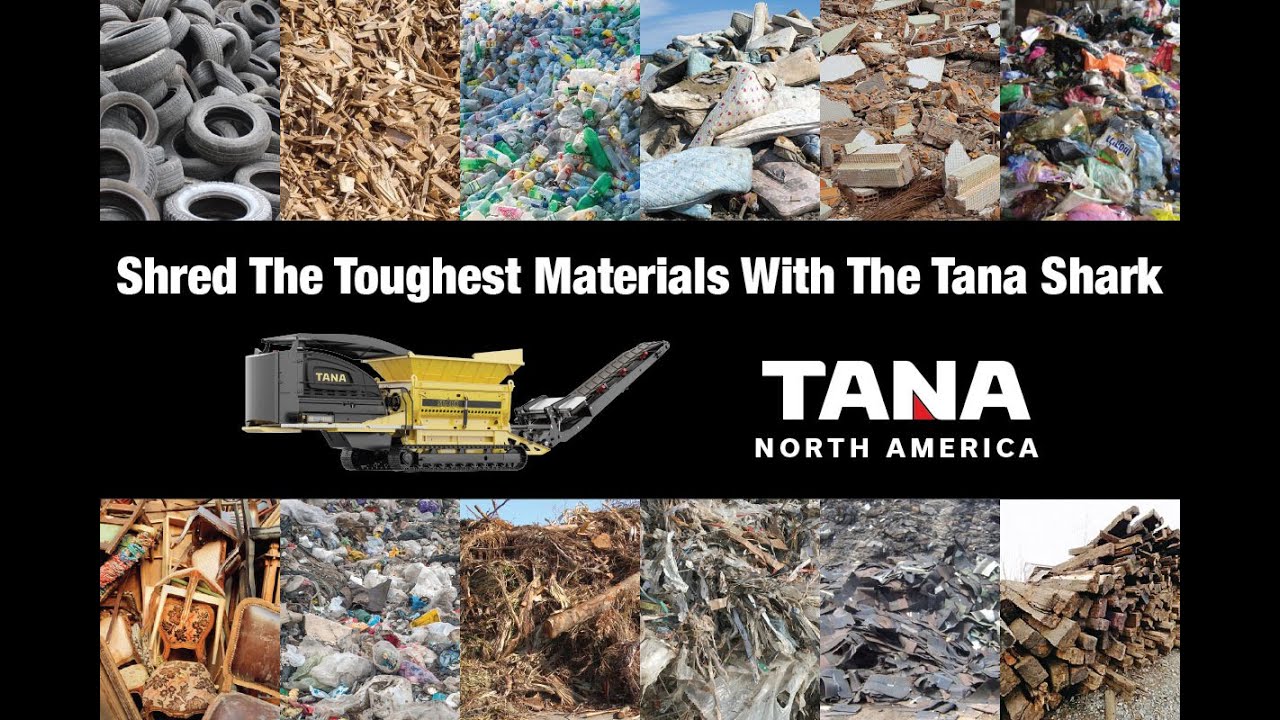 The Tana Shark Low Speed Shredder Shredding Different Materials