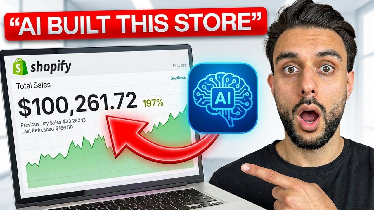 Как создать дропшиппинг-магазин на Shopify за 20 минут (с помощью бесплатного ИИ)