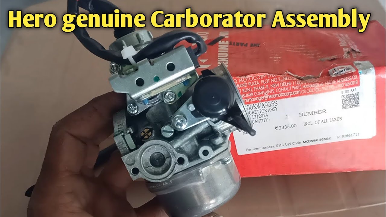 Hero genuine passion pro carburettor assembly unboxing with price! 
