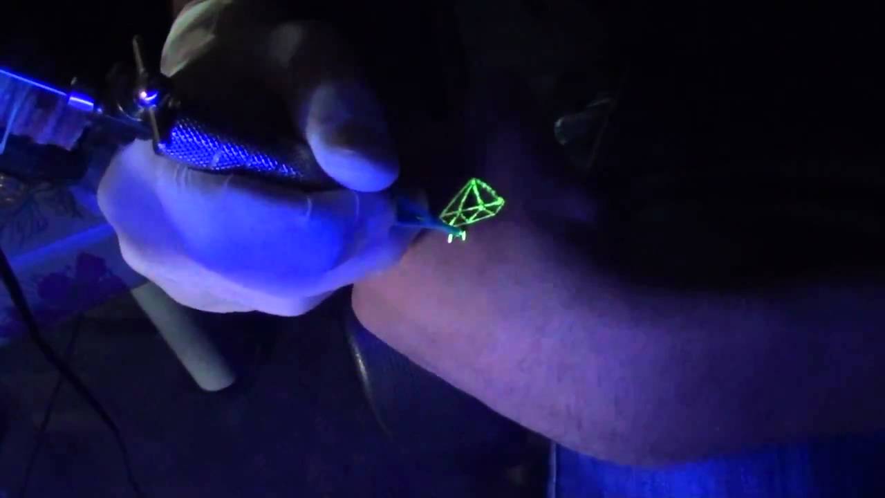 UV Blacklight Diamond Tattoo - Slain Tattoos (HD)