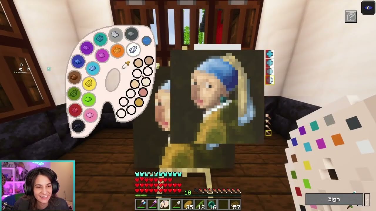 Creating Fine Art in Minecraft for the KyrSP33DY Art Gallery (TIMELAPSE)