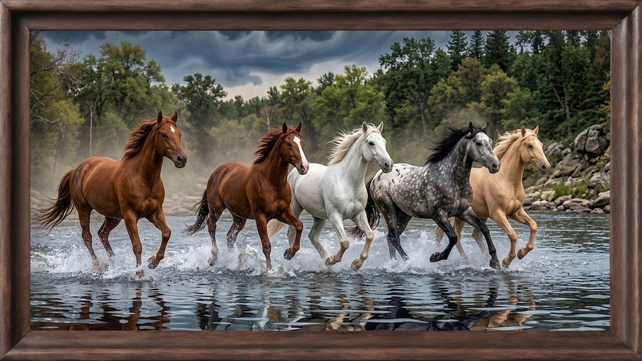 Horses 4K Vintage Art Wallpaper for TV
