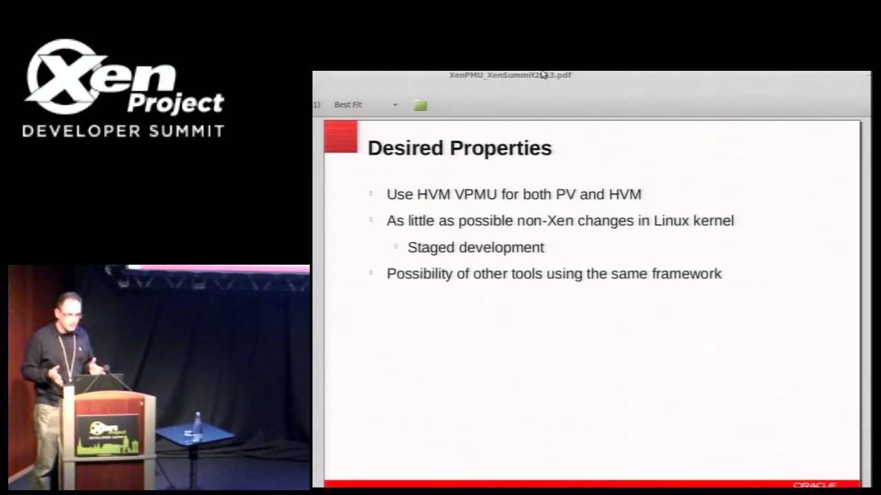Perf Support in Xen, Boris Ostrovsky, Oracle