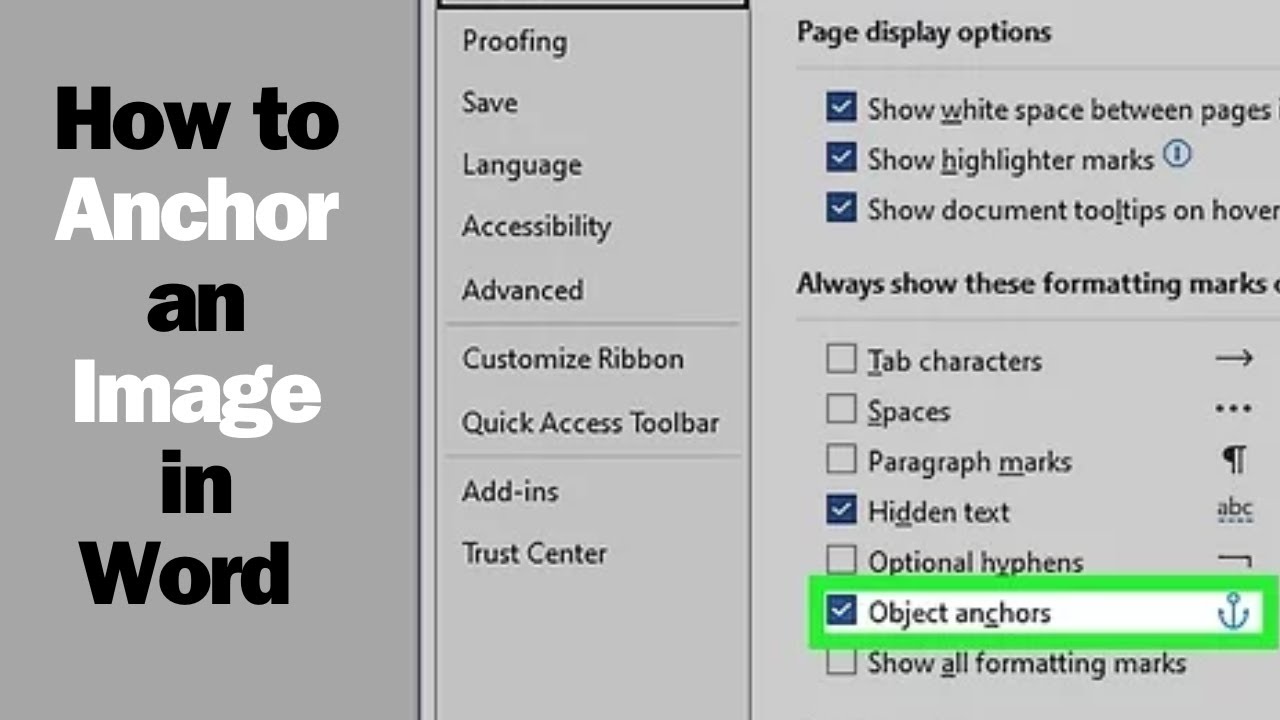 How to Anchor an Image in Word - lock image and text position in word | microsoft word tutorials