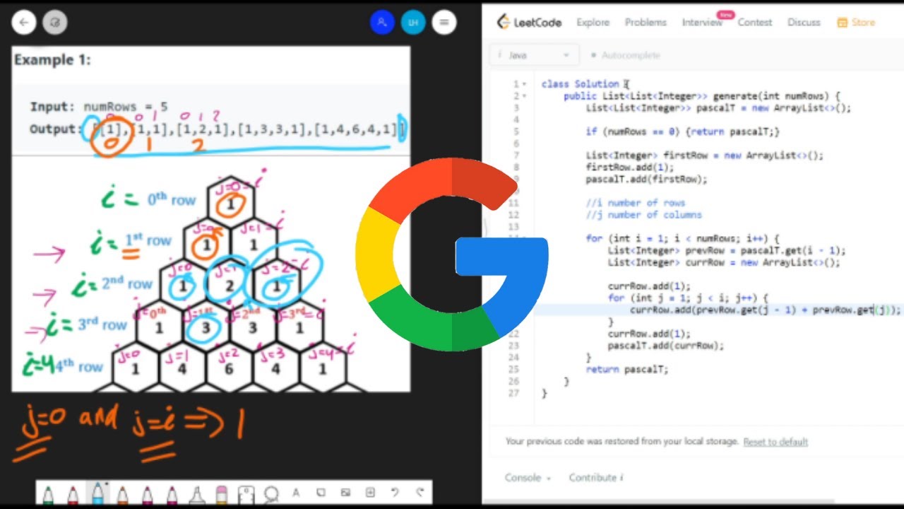 Pascal's Triangle - LeetCode 118 - Java