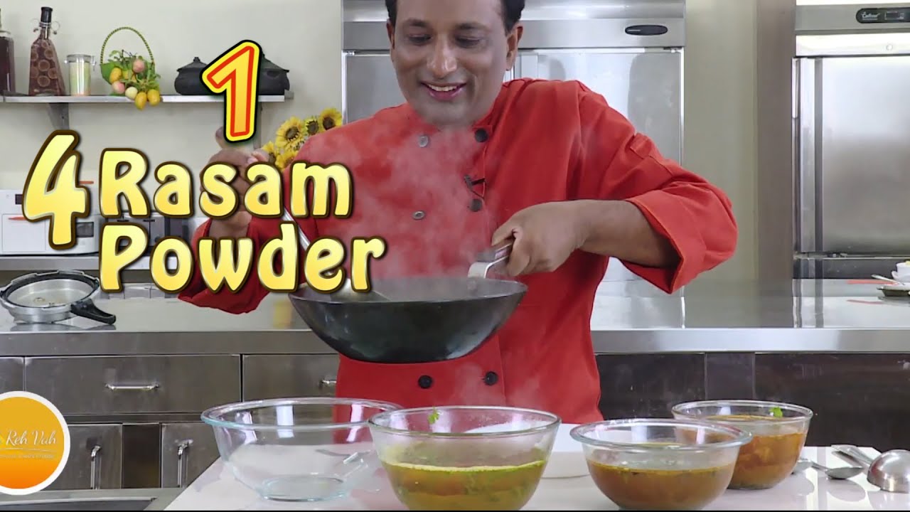 Tasty Rasam Powder and 4 Rasam- Tomato, Pepper, Chicken  and Dal Rasam