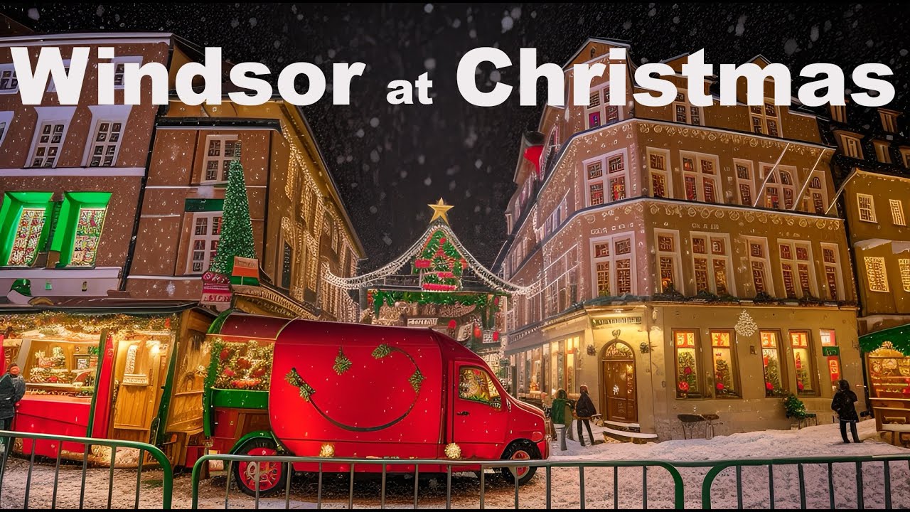 Windsor Christmas Walk - Ice Skating, Christmas Lights and Markets [4K] 