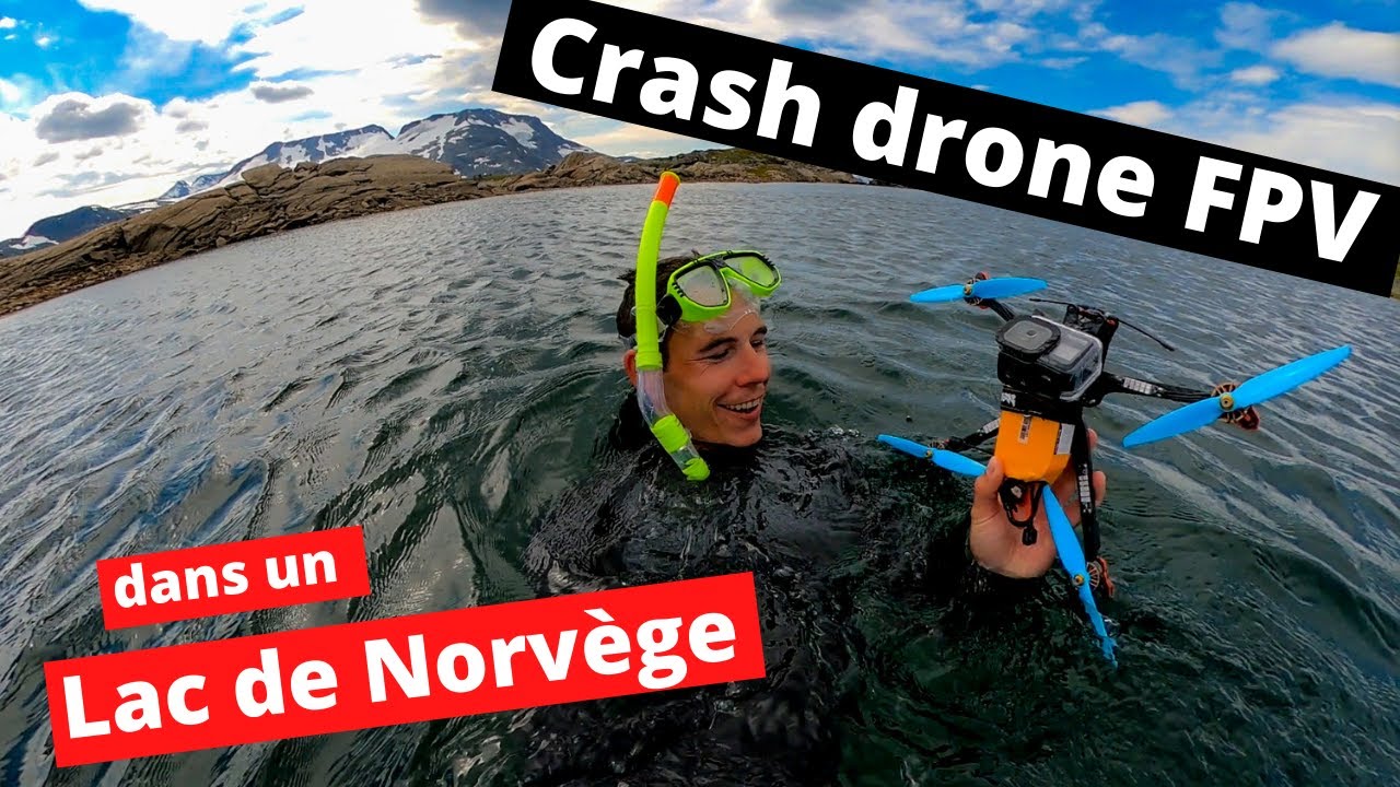 Crash de mon drone FPV dans un lac de Norvège