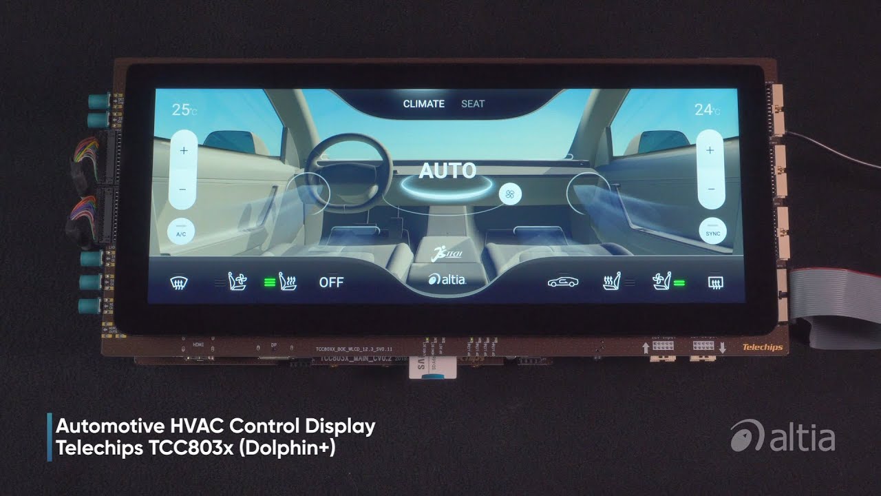 Altia in Action | Automotive HVAC Control Display on Telechips TCC803x (Dolphin+)