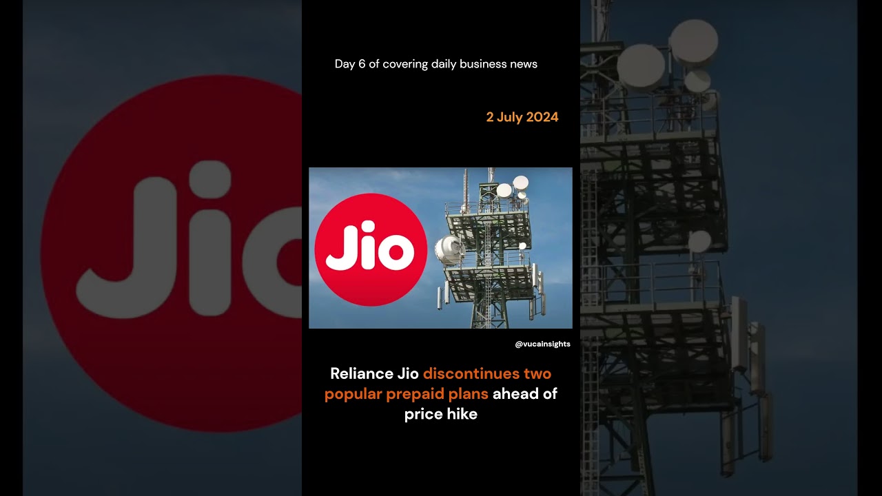 Reliance Jio discontinues two popular prepaid plans ahead of price hike #businessnews #strategy#jio
