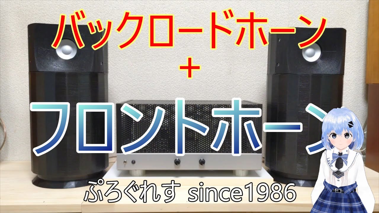 バックロードホーンにフロントホーンを付けました。