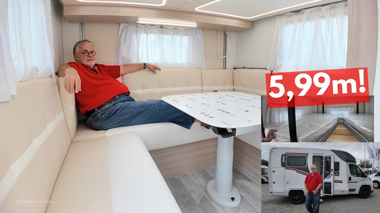 5m MINI WOHNMOBIL 2026 Rundsitzgruppe Längsbetten Garage XL Dusche und Wohnzimmer GFK Sandwich