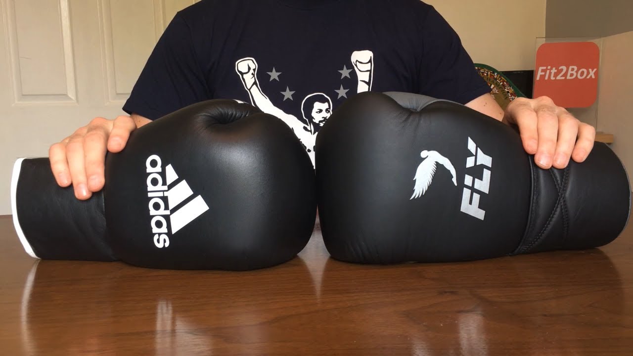 FLY SUPERLACE VS ADIDAS PRO BOXING GLOVES FIT2BOX LACE UP TITLE MATCH