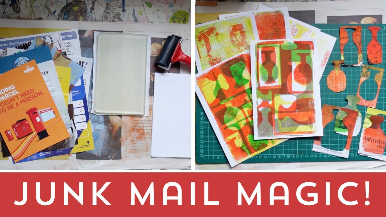 Turning Junk Mail into Prints | Gel Plate Experiments The Good & The Gash!