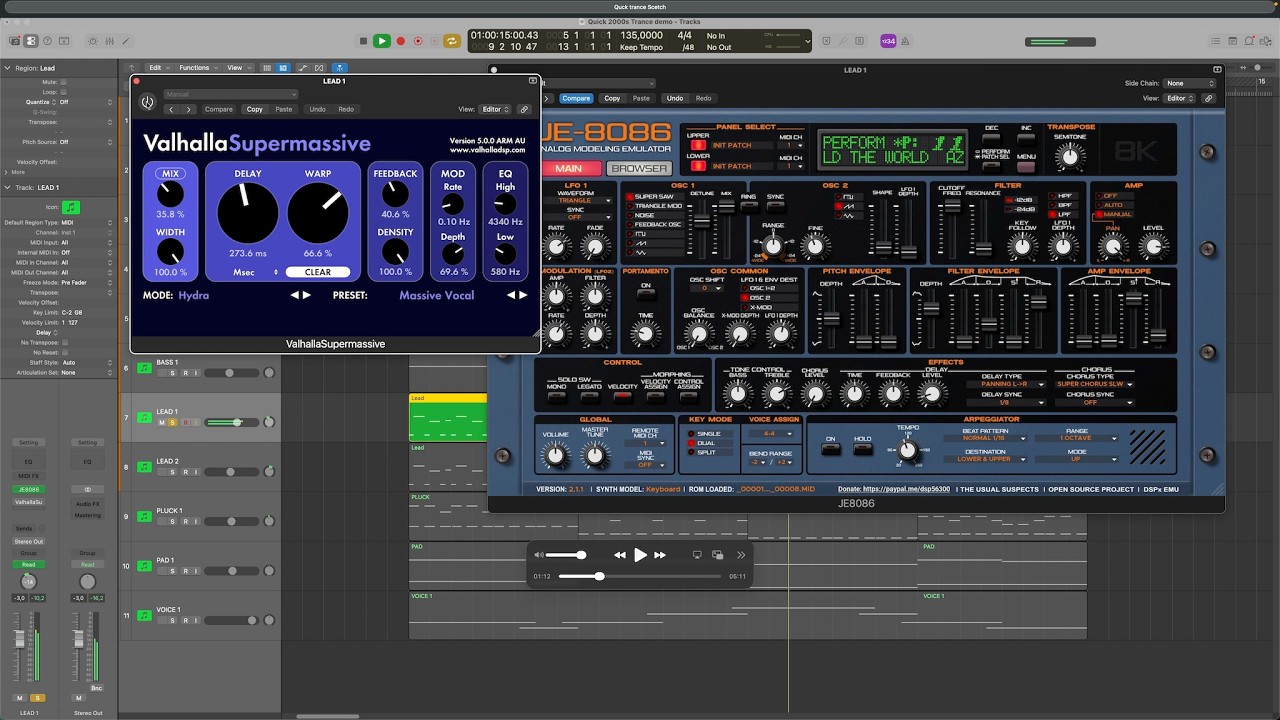 Just playing around with a 2000s trance idea (5-minute session)