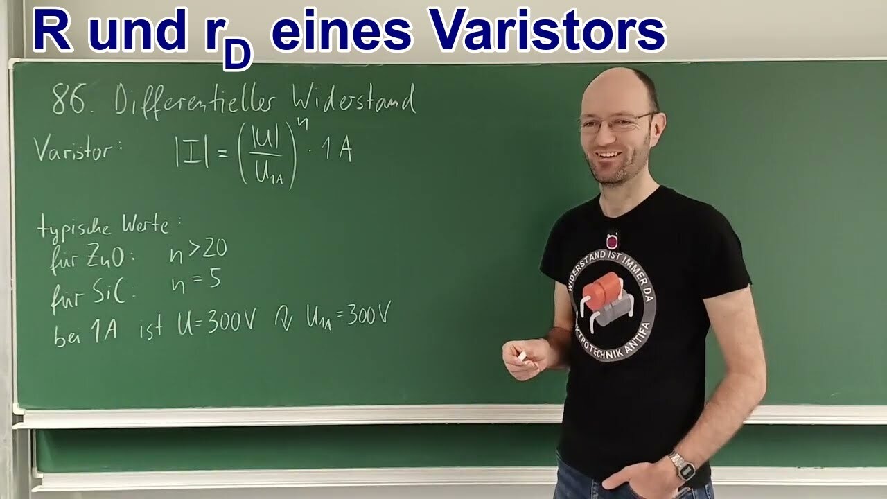 Berechnung des Gleichstromwiderstands & des differentiellen Widerstands für einen Zinkoxid-Varistor
