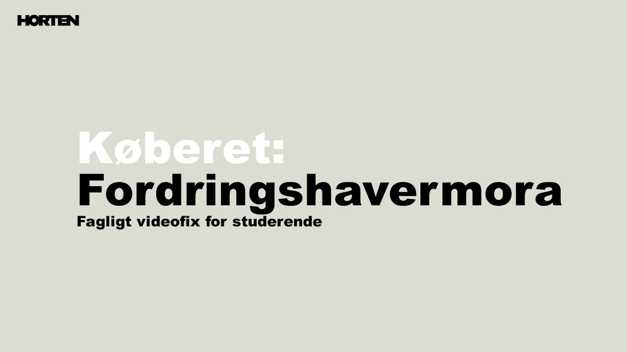 Køberet: Fordringshavermora